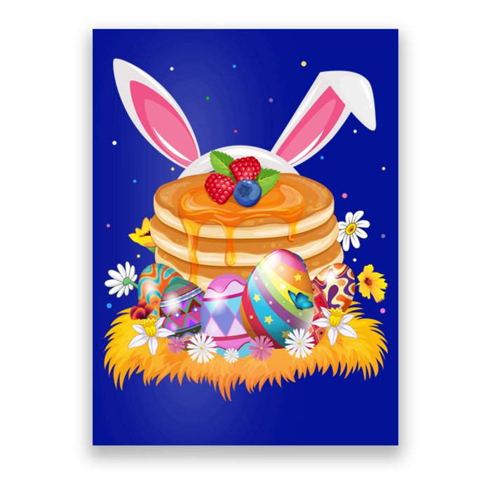 Pancake Food Lover Easter Egg Funny Pancake Easter Sunday Cute Gift Poster