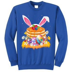 Pancake Food Lover Easter Egg Funny Pancake Easter Sunday Cute Gift Tall Sweatshirt