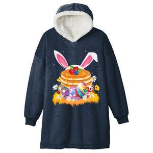 Pancake Food Lover Easter Egg Funny Pancake Easter Sunday Cute Gift Hooded Wearable Blanket