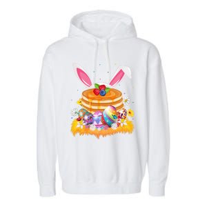 Pancake Food Lover Easter Egg Funny Pancake Easter Sunday Cute Gift Garment-Dyed Fleece Hoodie