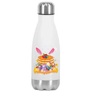 Pancake Food Lover Easter Egg Funny Pancake Easter Sunday Cute Gift Stainless Steel Insulated Water Bottle