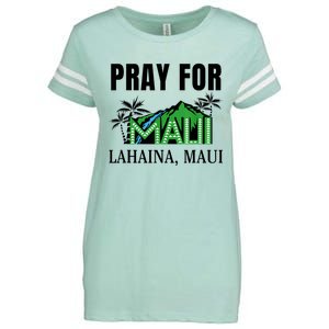 Pray For Lahaina Maui Hawaii Strong Wildfire Support Enza Ladies Jersey Football T-Shirt