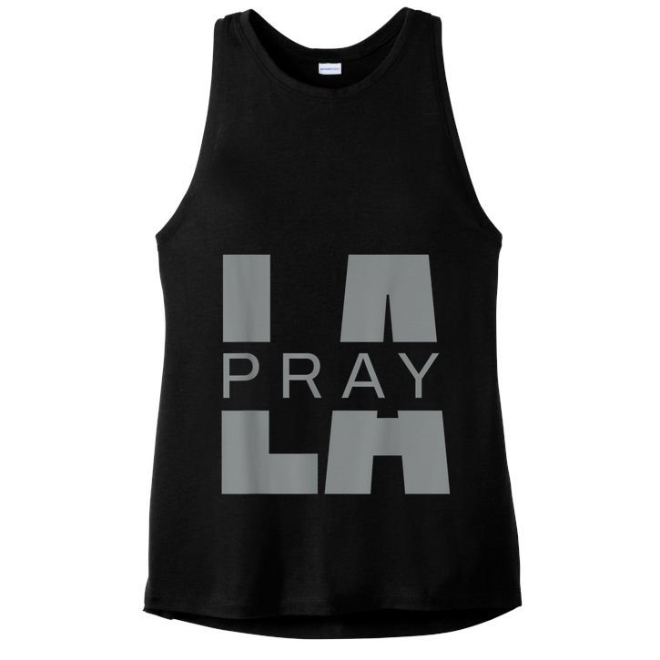 Pray For La California Los Angeles Supporters Pray 4 La Ladies PosiCharge Tri-Blend Wicking Tank