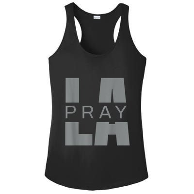 Pray For La California Los Angeles Supporters Pray 4 La Ladies PosiCharge Competitor Racerback Tank