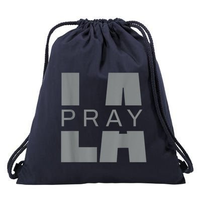 Pray For La California Los Angeles Supporters Pray 4 La Drawstring Bag