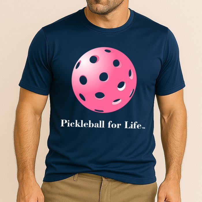 Pickleball For Life Pink Cooling Performance Crew T-Shirt