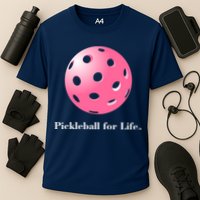 Pickleball For Life Pink Cooling Performance Crew T-Shirt