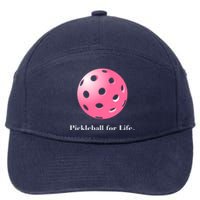 Pickleball For Life Pink 7-Panel Snapback Hat