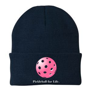 Pickleball For Life Pink Knit Cap Winter Beanie