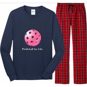 Pickleball For Life Pink Long Sleeve Pajama Set