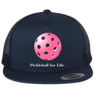 Pickleball For Life Pink Flat Bill Trucker Hat