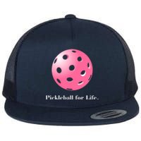 Pickleball For Life Pink Flat Bill Trucker Hat