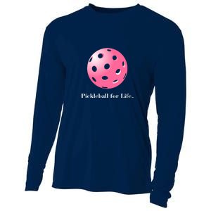 Pickleball For Life Pink Cooling Performance Long Sleeve Crew