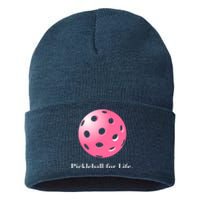 Pickleball For Life Pink Sustainable Knit Beanie