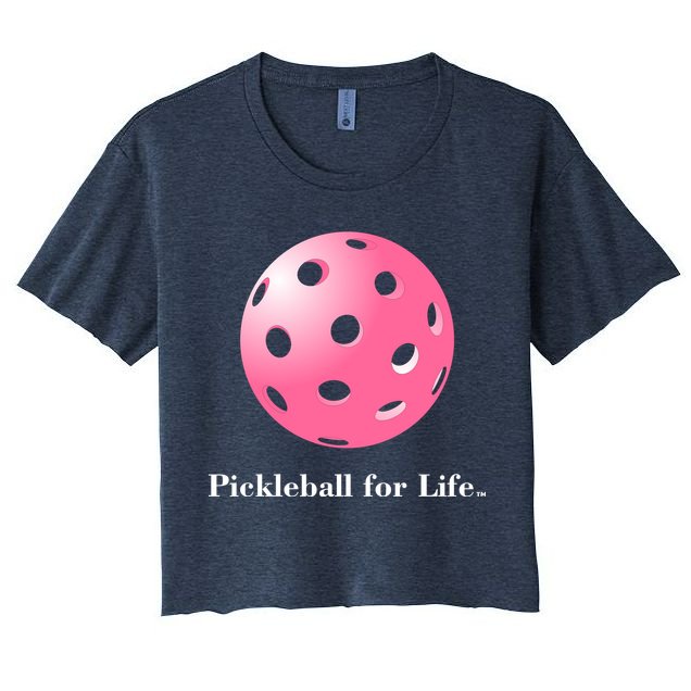 Pickleball For Life Pink Crop Top