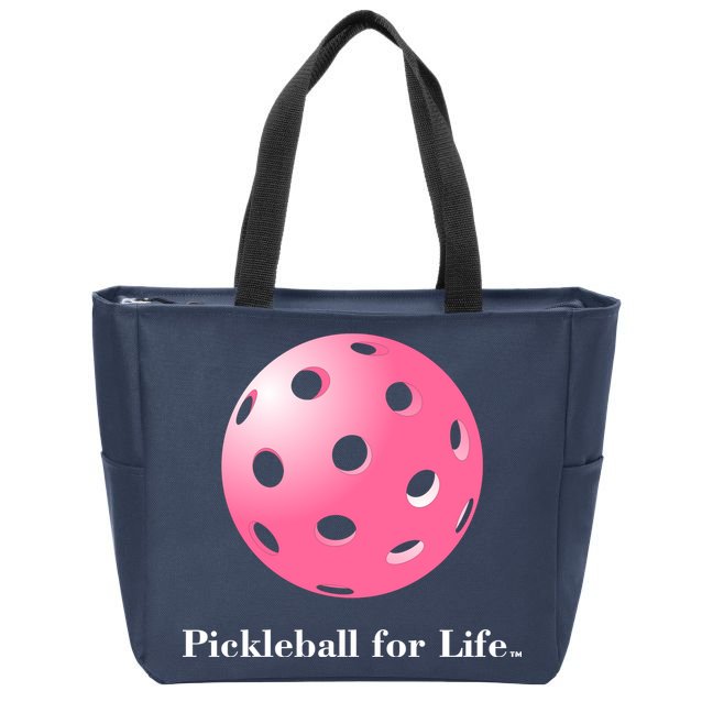 Pickleball For Life Pink Zip Tote Bag