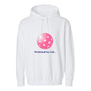 Pickleball For Life Pink Garment-Dyed Fleece Hoodie