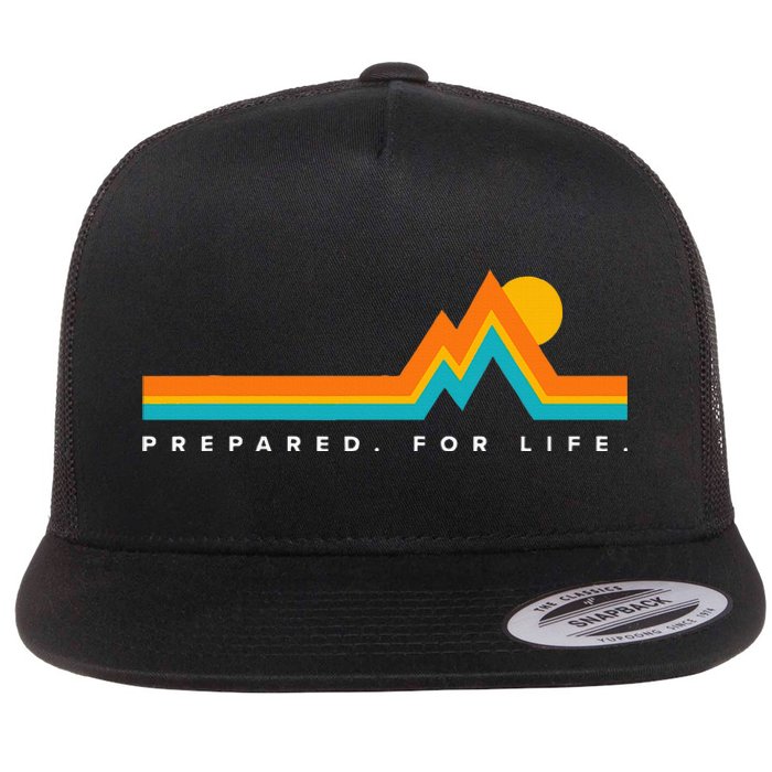 Prepared For Lifemountains Flat Bill Trucker Hat