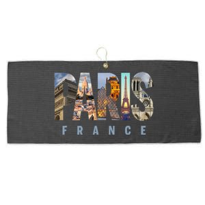 Paris France Landmarks Large Microfiber Waffle Golf Towel