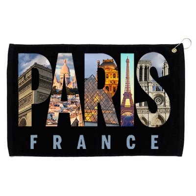 Paris France Landmarks Grommeted Golf Towel