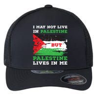 Palestine Flag Lives In Me. Free Palestine Gaza Palestinians Flexfit Unipanel Trucker Cap