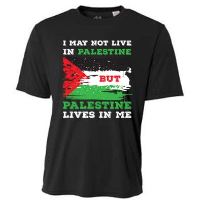 Palestine Flag Lives In Me. Free Palestine Gaza Palestinians Cooling Performance Crew T-Shirt