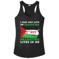 Palestine Flag Lives In Me. Free Palestine Gaza Palestinians Ladies PosiCharge Competitor Racerback Tank