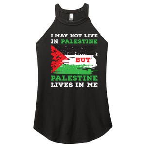 Palestine Flag Lives In Me. Free Palestine Gaza Palestinians Women's Perfect Tri Rocker Tank