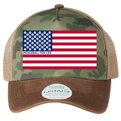 Pickleball For Life Flag Pickleball Flag Legacy Tie Dye Trucker Hat