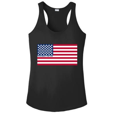 Pickleball For Life Flag Pickleball Flag Ladies PosiCharge Competitor Racerback Tank