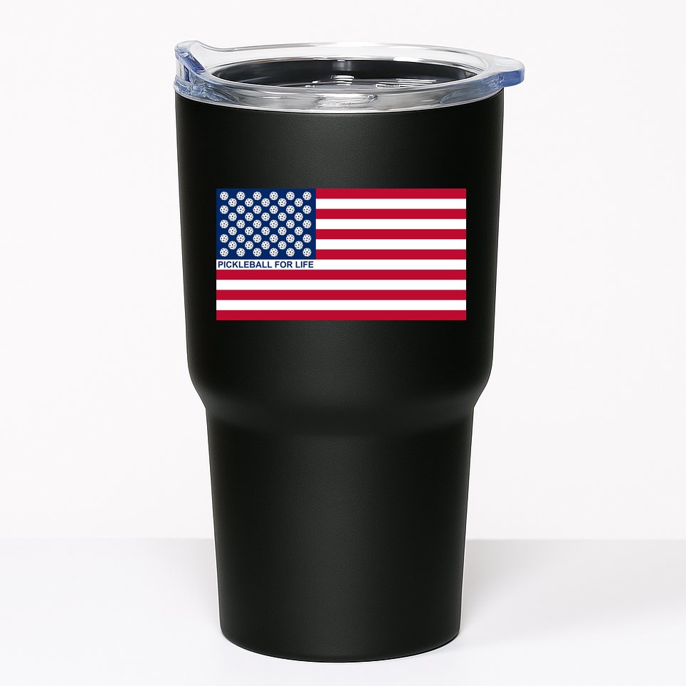 Pickleball For Life Flag Pickleball Flag Tumbler