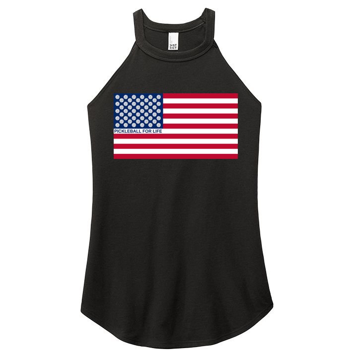 Pickleball For Life Flag Pickleball Flag Women's Perfect Tri Rocker Tank