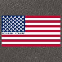 Pickleball For Life Flag Pickleball Flag Cotton Canvas Backpack