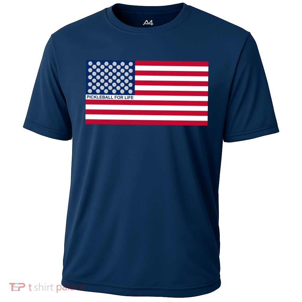 Pickleball For Life Flag Pickleball Flag Performance Shirt
