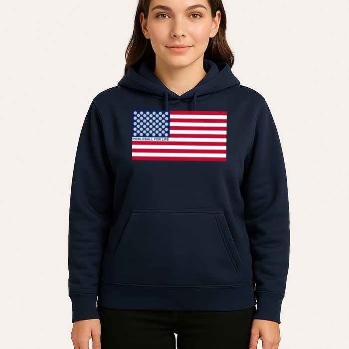Pickleball For Life Flag Pickleball Flag Hoodie