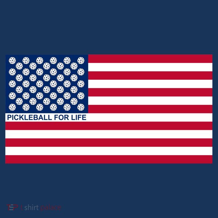 Pickleball For Life Flag Pickleball Flag T-Shirt