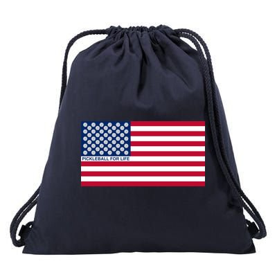 Pickleball For Life Flag Pickleball Flag Drawstring Bag