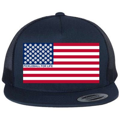 Pickleball For Life Flag Pickleball Flag Flatbill Hat