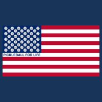 Pickleball For Life Flag Pickleball Flag Pom Pom 12in Knit Beanie