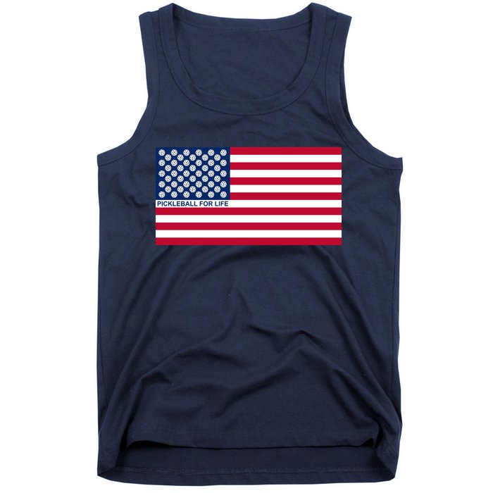 Pickleball For Life Flag Pickleball Flag Tank Top