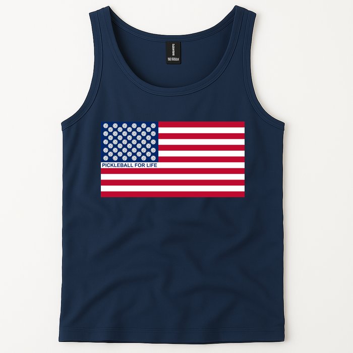 Pickleball For Life Flag Pickleball Flag Tank Top