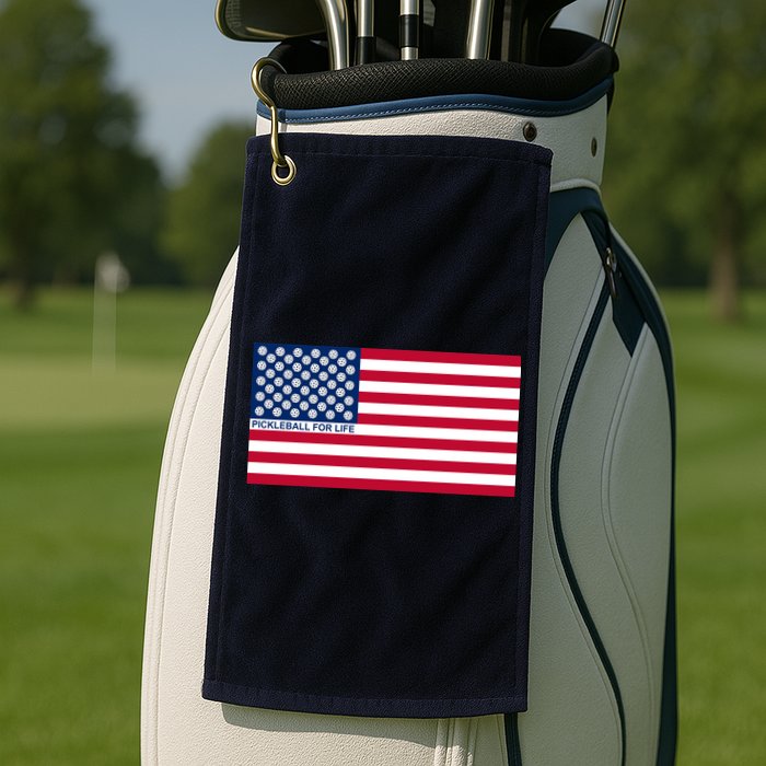 Pickleball For Life Flag Pickleball Flag Golf Towel
