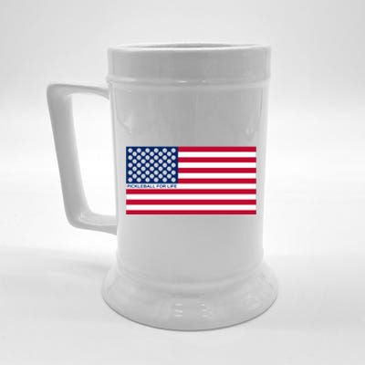 Pickleball For Life Flag Pickleball Flag Beer Stein