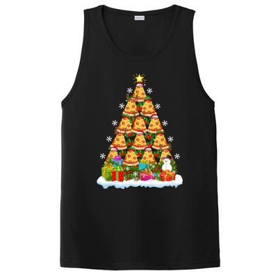 Pizza Food Lover Xmas Holiday Santa Pizza Christmas Tree PosiCharge Competitor Tank