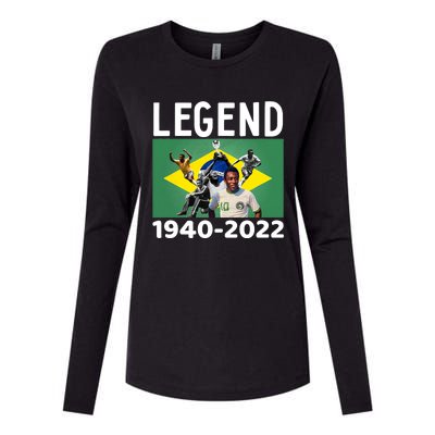 Pele Football Legend Womens Cotton Relaxed Long Sleeve T-Shirt