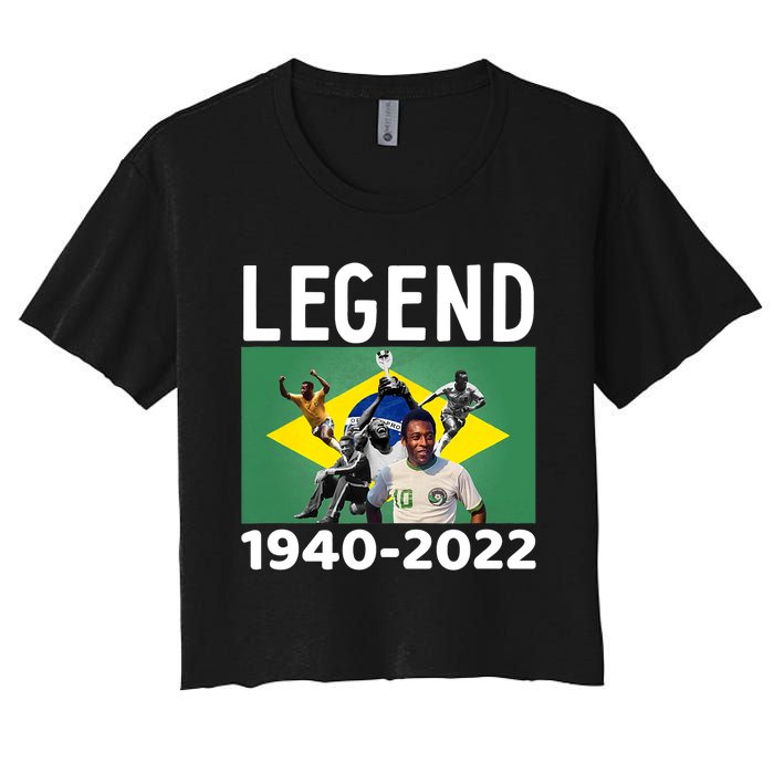 Pele Football Legend Women's Crop Top Tee