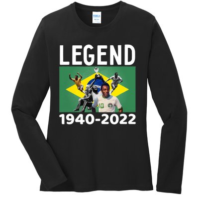 Pele Football Legend Ladies Long Sleeve Shirt