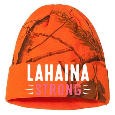 Pray For Lahaina Maui Hawaii Strong Gift Support Maui Kati Licensed 12" Camo Beanie