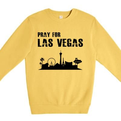 Pray For Las Vegas Premium Crewneck Sweatshirt