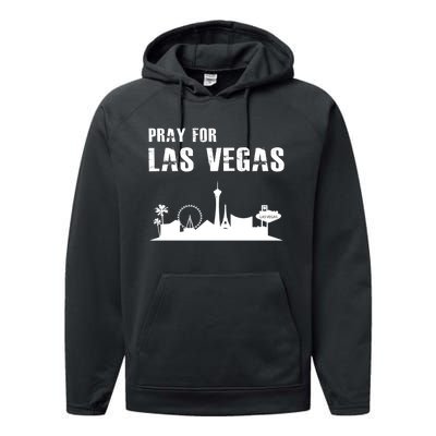 Pray For Las Vegas Performance Fleece Hoodie